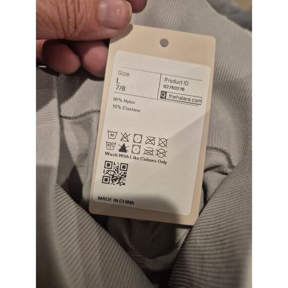 Halara Womens Seamless Workout‎ Yoga Athletic Leggings Size L Light Grey NWT - Picture 4 of 9